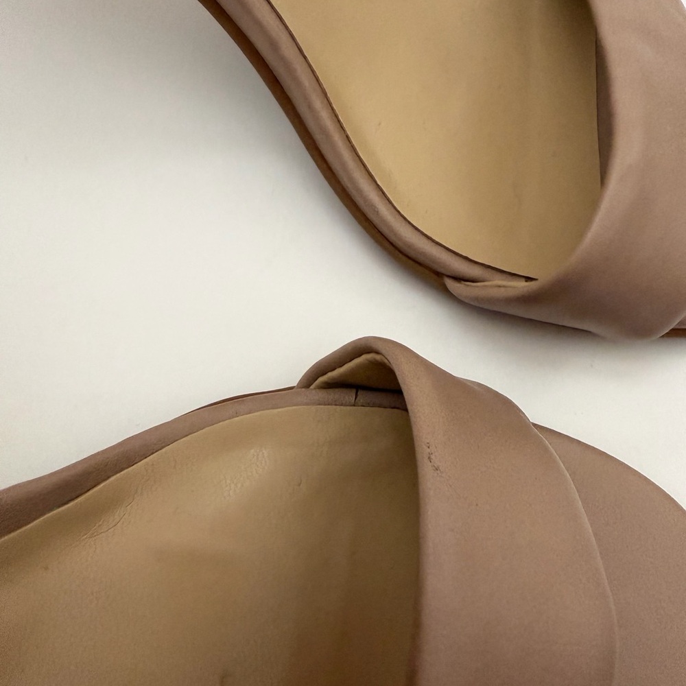 Naturalizer Nude Strappy Heels | LEAH Ankle Strap Sandals | Size 8M - Picture 3 of 11
